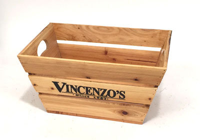 VINCENZO WOOD SLATED CRATE 
